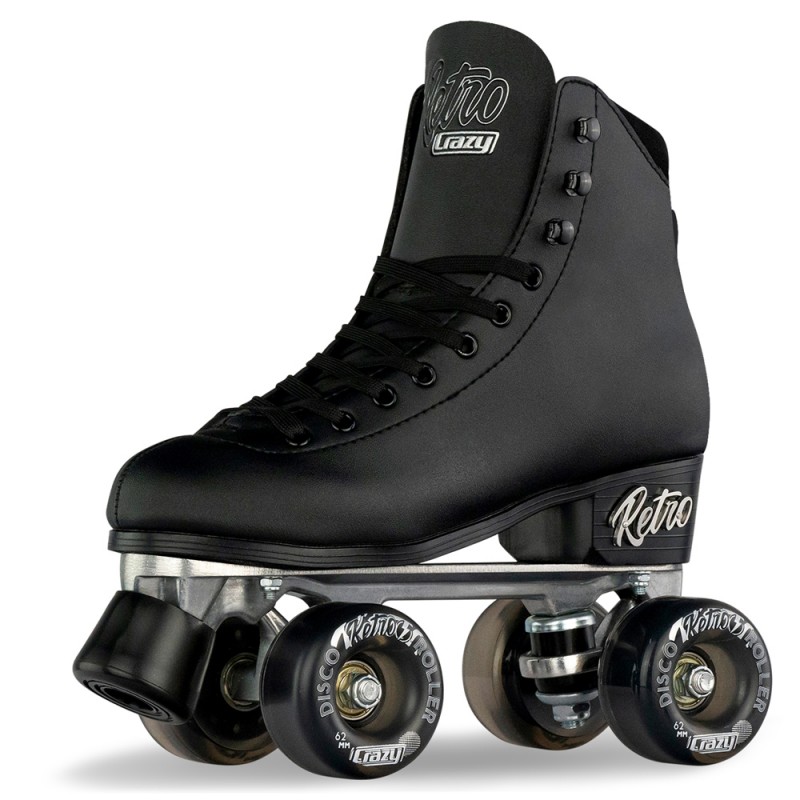 Crazy Skates Retro Roller Skates Black EU37